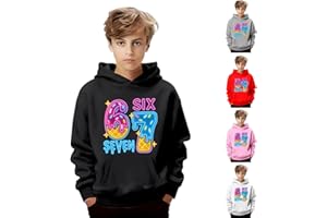 67 Hoodie for Kids Funny 6 7 Meme Long Sleeve Sweatshirt Cute Six Seven Ice Cream Drip 67 Pullover for Boys Girls