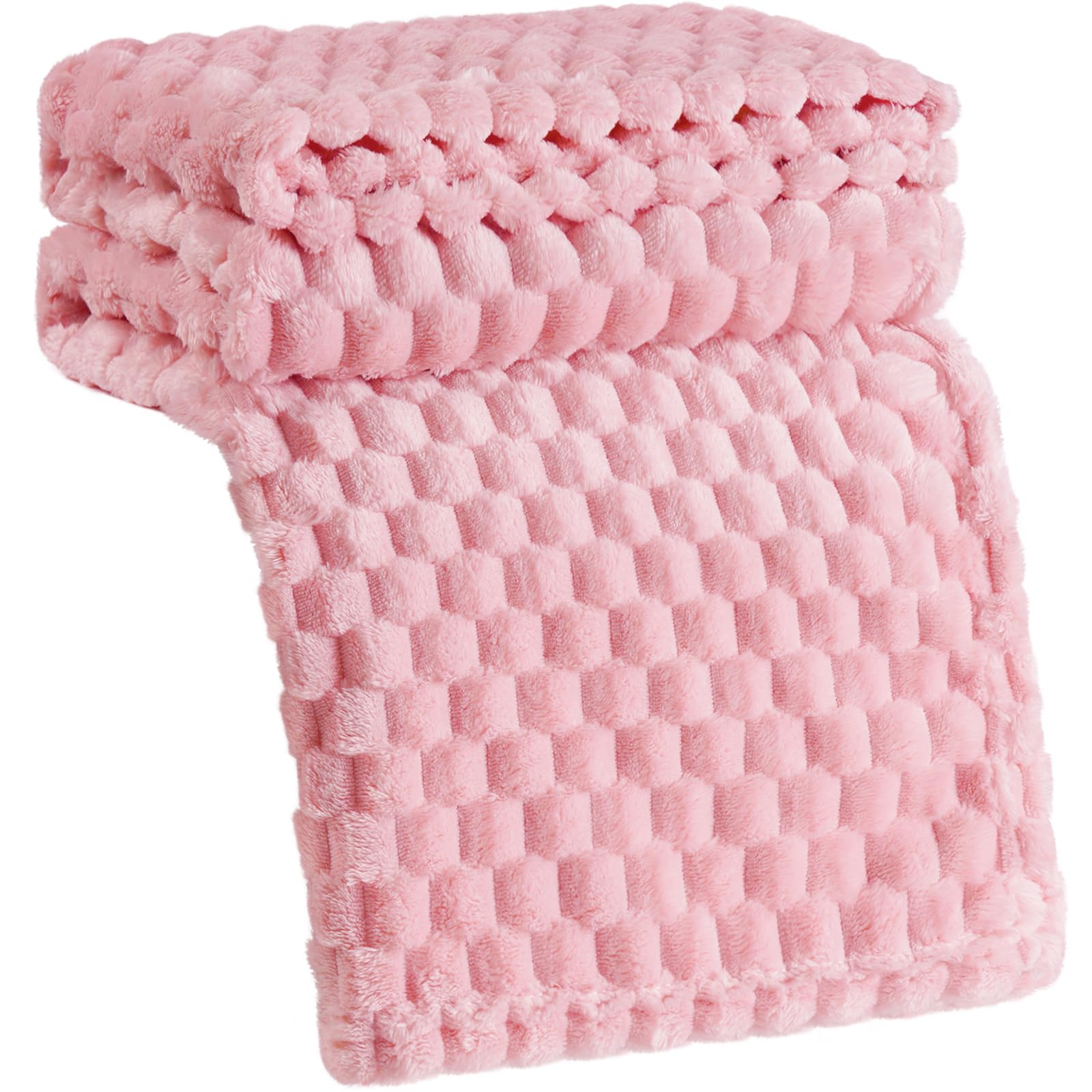 Baodan Dog Blankets Washable Soft Fleece, 120x100 cm Puppy Blankets for Medium Large Dogs and Cats, Cozy and Warm Pet Throw Blanket - Pink
