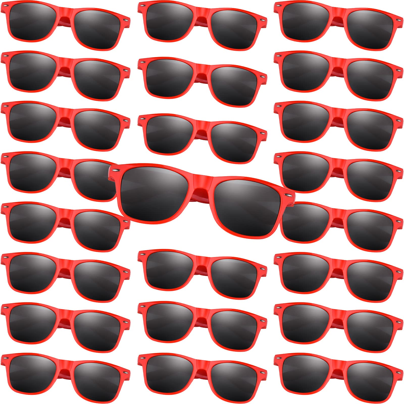 Photo 1 of MIAHART 48 Pack Kids Party Sunglasses Bulk for Summer Party Favors Boys and Girls Birthday Party Goody Bag Fillers, Red
