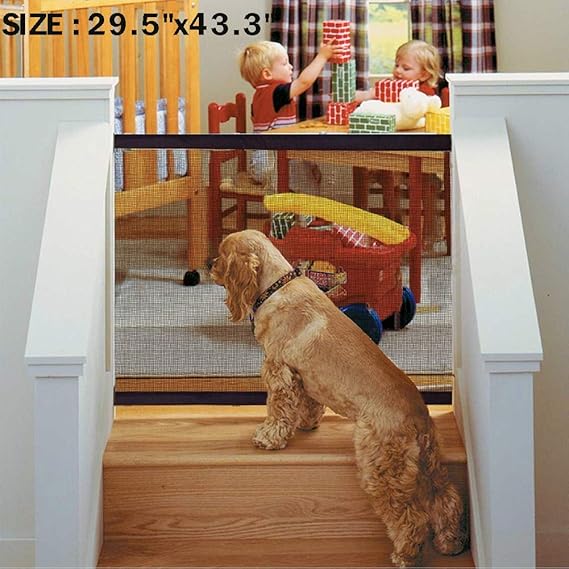 Magic Retractable Gate for Dogs, Pet Safety Gate Portable