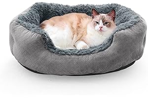 FURTIME Small Dog Beds for Small Dogs, Washable Dog Bed Orthopedic Rectangle Puppy Pet Bed, Durable Calming Dog Sofa Bed Soft Sleeping with Anti-Slip Bottom S (20"x19"x6")