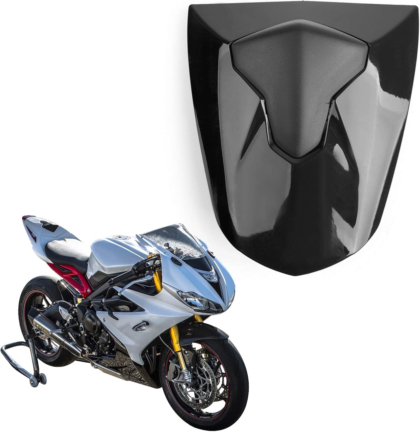 Artudatech Housse de si/&egrave;ge arri/&egrave;re pour moto Trium-ph Day-tona 675 675R 2013-2017