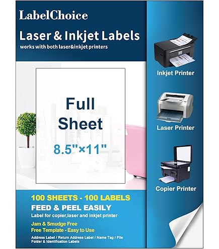 Avery TrueBlock Shipping Labels - 8.5 X 11 Inch Sheets For Inkjet Printers, Pack Of Labels