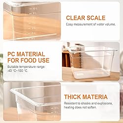 HOMENOTE Container 12 Quart with Lid & Rack and