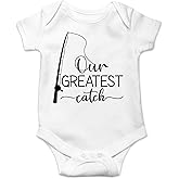 AW Fashions Our Greatest Catch Baby Bodysuit Funny Adorable Infant Romper Outfit Cute Clothing Boys Girls