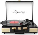 Trynnay Record Player 3 Speed Bluetooth Portable Suitcase Vinyl Player view 7