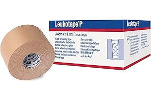 Leukotape P Adhesive Strapping Tape – for Sports Injuries, Strains and Sprains - 1.5 in x 15 yds, Tan, (1 Roll)