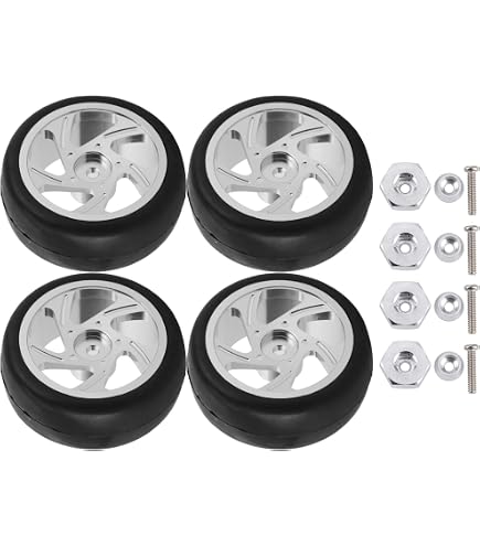 Alomejor - Neumáticos RC para coche, 4 unidades, control remoto de goma Alomejor - Neumáticos RC para coche, 4 unidades, control remoto de goma