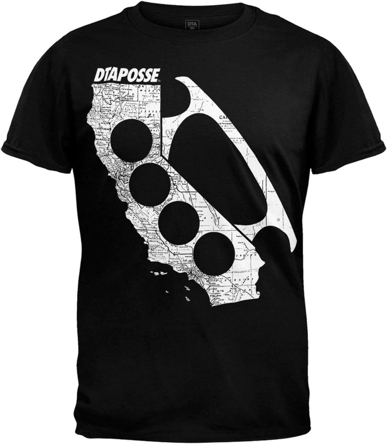 JEIIOS DTA - Mens Dta - Caliknuckle Map T-shirt - Black