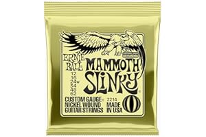Ernie Ball Mammoth Slinky Nickel Wound Electric Guitar Strings, 12-62 Gauge (P02214)