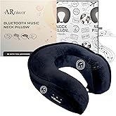 ARniwer Bluetooth Music Semicircular 360° Neck Pillow Plus Wireless Bluetooth Speaker Suitable Airplane,Train,Car,Office,Outdoor Camping for Sleeping, Resting The Best Travel Essentials. (Black)