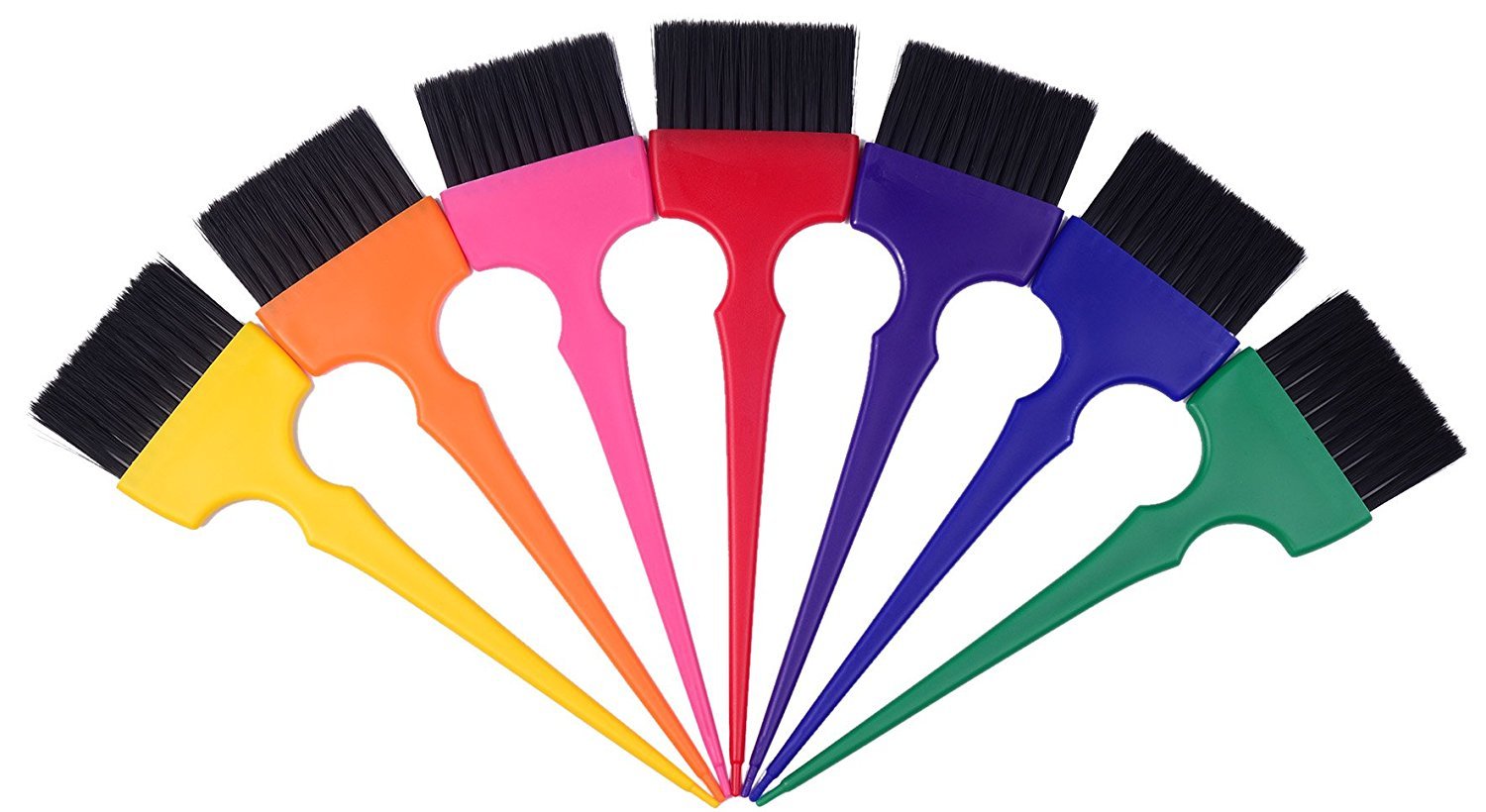 Hair Dye Brush Kit Coloring Tint Applicator Brushes SetRainbow Colors Beauty