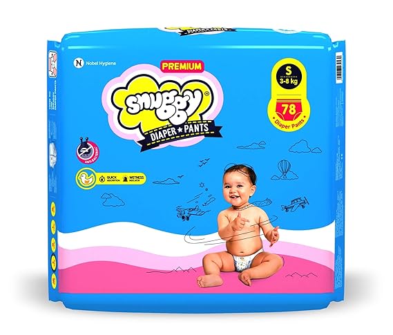SNUGGY Baby Premium Diaper Pants Small (Pack of 78)