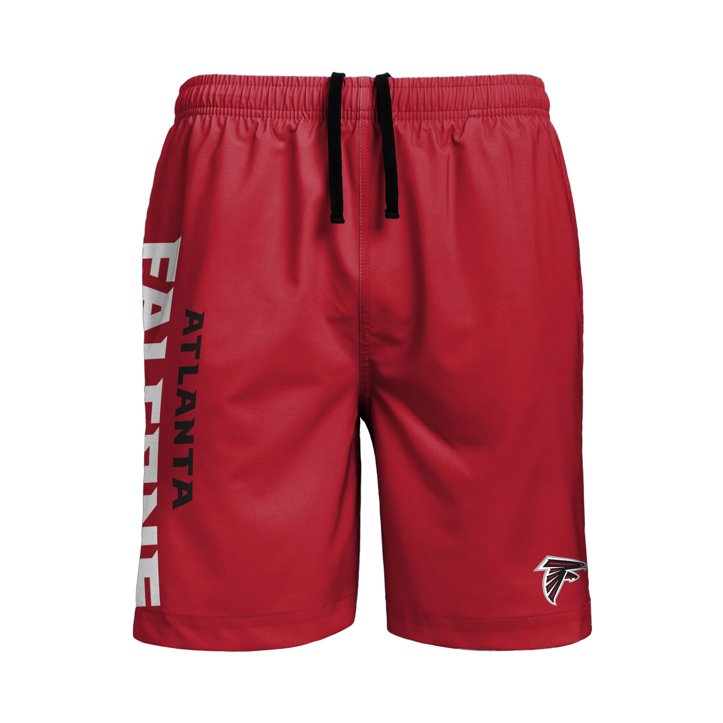 FOCO Atlanta Falcons NFL Mens Solid Wordmark Traditional Swimming Trunks Image