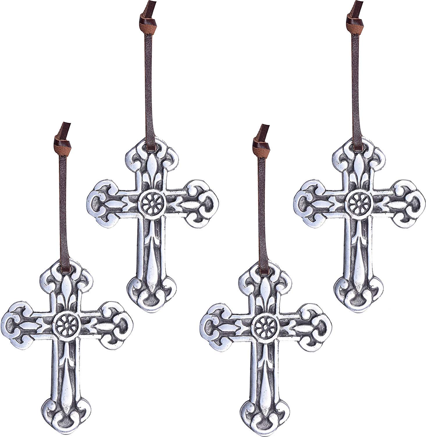 Buy Set Of 7 Silver Cross Wall Hanging Western Hanging Cross Wall
