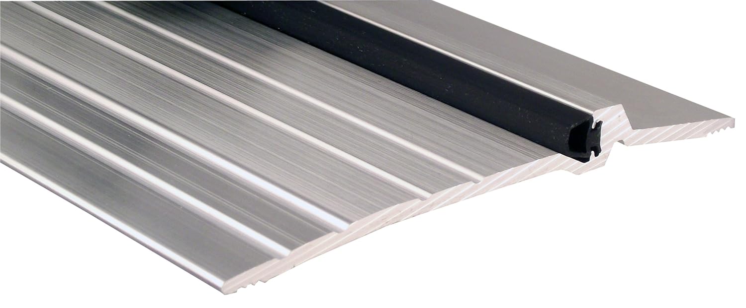 Pemko Latching Panic Exit Threshold, Mill Finish Aluminum with Black