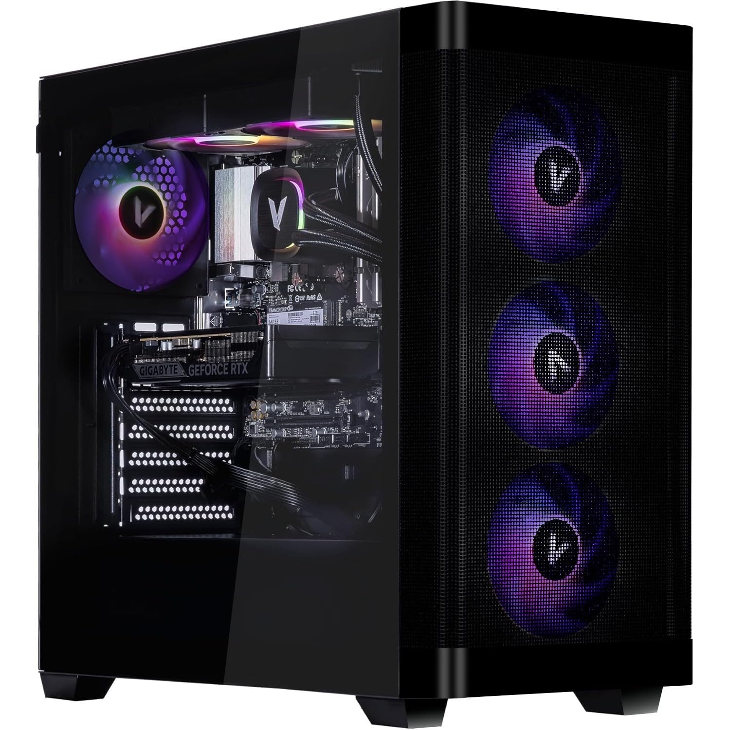 Velztorm Pilum Z2 Gaming Desktop PC (AMD Ryzen 7 5700X, GeForce RTX 5060, 32GB DDR4 RAM, 1TB PCIe SSD, 240mm Liquid Cooling, 4 Pre-Built ARGB Fans, 750W Gold PSU, Windows 11 Home)