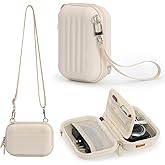 Cwatcun Carrying & Protective Case for Digital Camera with 2 Carrying Ways, Hardshell Lightweight Small Camera Sling Case Compatible with KODAK PIXPRO/Canon PowerShot/Sony DSCW800 DSCW830