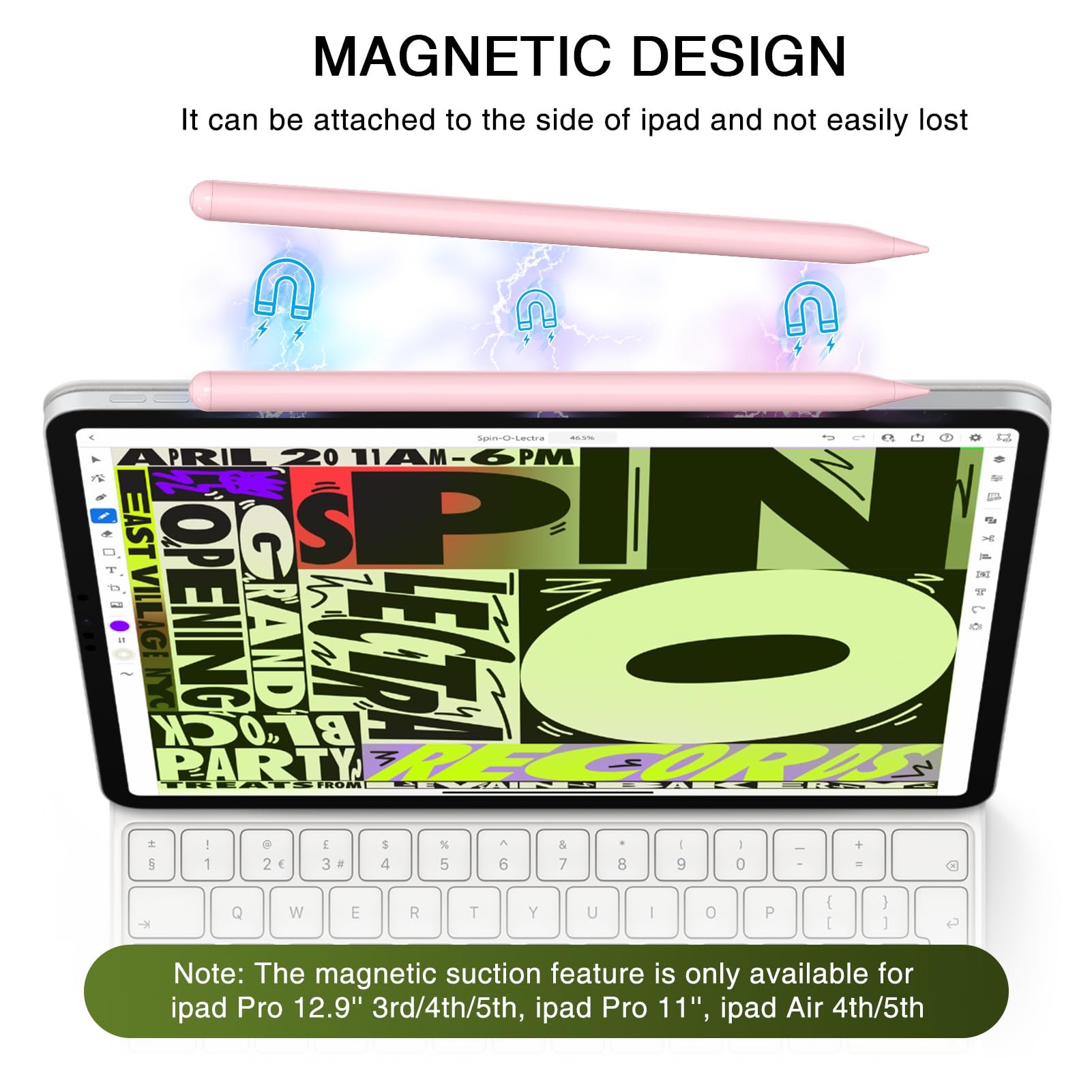 Pen for iPad 2018-2025, HATOKU 15 Mins Fast Charging Pencil 1st Gen with Tilt & Palm Rejection Compatible with iPad Air 3/4/5/M2/M3, iPad mini 5/6/7, iPad 6/7/8/9/10/11, iPad Pro 11