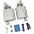 Valved Muffler Kit, Perfommance Exhaust Muffler Vacuum Valve Cutout Single Inlet Single Outlet Remote Control (51mm/2in muffler kit)