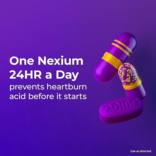 NEXIUM 24HR ACID REDUCER HEARTBURN RELIEF CAPSULES FOR ALL-DAY AND ALL-NIGHT PROTECTION FROM FREQUENT HEARTBURN, HEARTBURN MEDICINE WITH ESOMEPRAZOLE MAGNESIUM – 42 COUNT