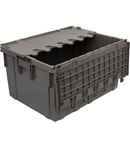 Amazon.com: Aviditi Heavy Duty Plastic Storage Tote with Attached
