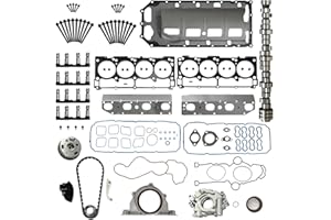 TORQUELNOVA HEMI 5.7 MDS Lifters Camshaft Head Gasket Set Timing Chain Kit Oil Pump VVT Gear Fit For 2009-2015 Challenger Dodge Ram 1500 Durango 5.7L V8 Replace 53022372AA HS54418 5038785AB