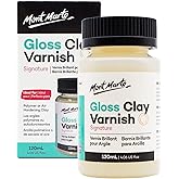 Mont Marte Clay Varnish Gloss Signature 120ml (4.05oz) Sculpture Sealant, Glossy Varnish for Polymer or Air Hardening Clay, C