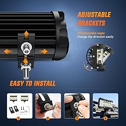 Nilight Side Shooter LED Light Bar 2PCS 4.3 Inch