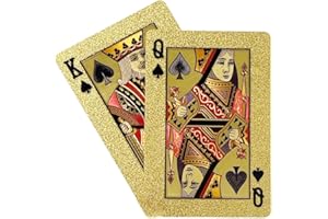 GIANT PANDA TRADING Gold Diamond Playing Cards - Durable and Waterproof, Perfect for Magic, Poker, Parties, and Special Occasions. Ideal for Memorable Gifts. (1 Deck)