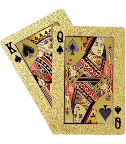 Amazon.com: jcoral 2 Pack Diamond Playing Cards Gold Silver Poker