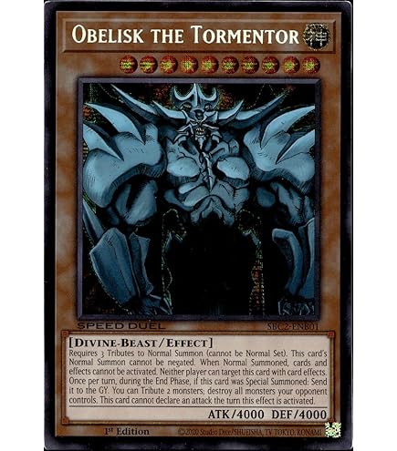 Amazon.com: Deckboosters YuGiOh : LDK2-ENS02 Limited Ed Obelisk
