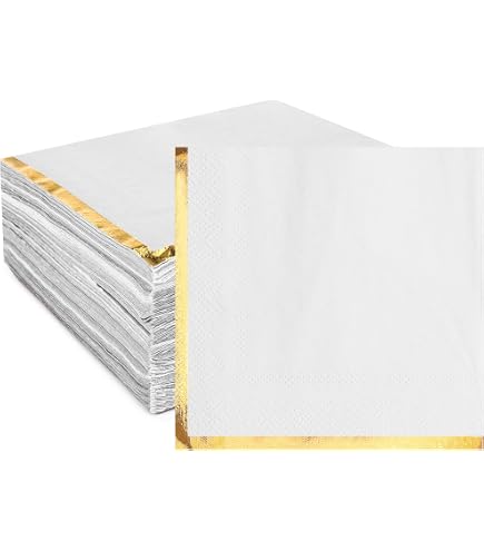 Creative Converting Gold-Servietten 'Sparkle And Shine' – 16 Stück, 6,5 X 6,5 Zoll, 2-lagig, Glitzernd