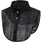Eyibenlilan Jacquard Pure Cotton Fake Collar Comfortable and Breathable Hollow Out Dickey Collar Collar for Women & Girls