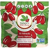 Nature's Wild Berry Miracle Berries &ndash; 50 Flavor-Changing Berry Halves | Resealable Refill Pack | Packed in the USA | Turn Sour to Sweet | As Seen on Shark Tank | Magic Fruit for Taste Transformation