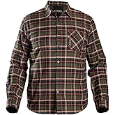 Tobe Boulder Flannel Shirt (Green/Orange Plaid - Large)