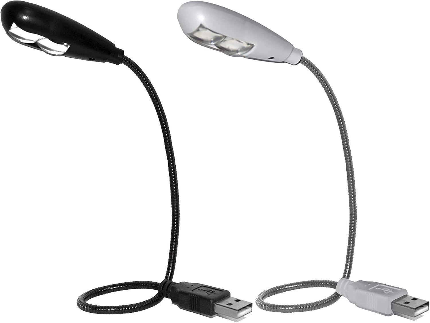 i2 Gear USB Reading Lamp with 2 LED Lights & Flexible Gooseneck 2 Brightness