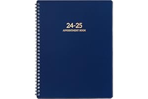 ARTFAN Appointment Book 2024-2025 - Daily Planner 2024-2025, Jul. 2024 - Jun. 2025, 8" x 10", Daily Hourly Planner 2024-2025 with 30-Minute Increments - Navy