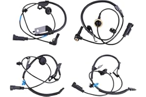 Hiolpen 4PCS Front & Rear Left & Right ABS Speed Sensor Compatible with 08-17 for Mitsubishi Lancer Outlander 11-17 for Mitsubishi Outlander Sport RVR 4WD Replace 5105064AA 5105065AA 4670A031 4670A032