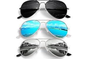 ANZIW Pilot Sunglasses Men Womens Lightweight Metal Frame Polarized Shades UV400 Protection