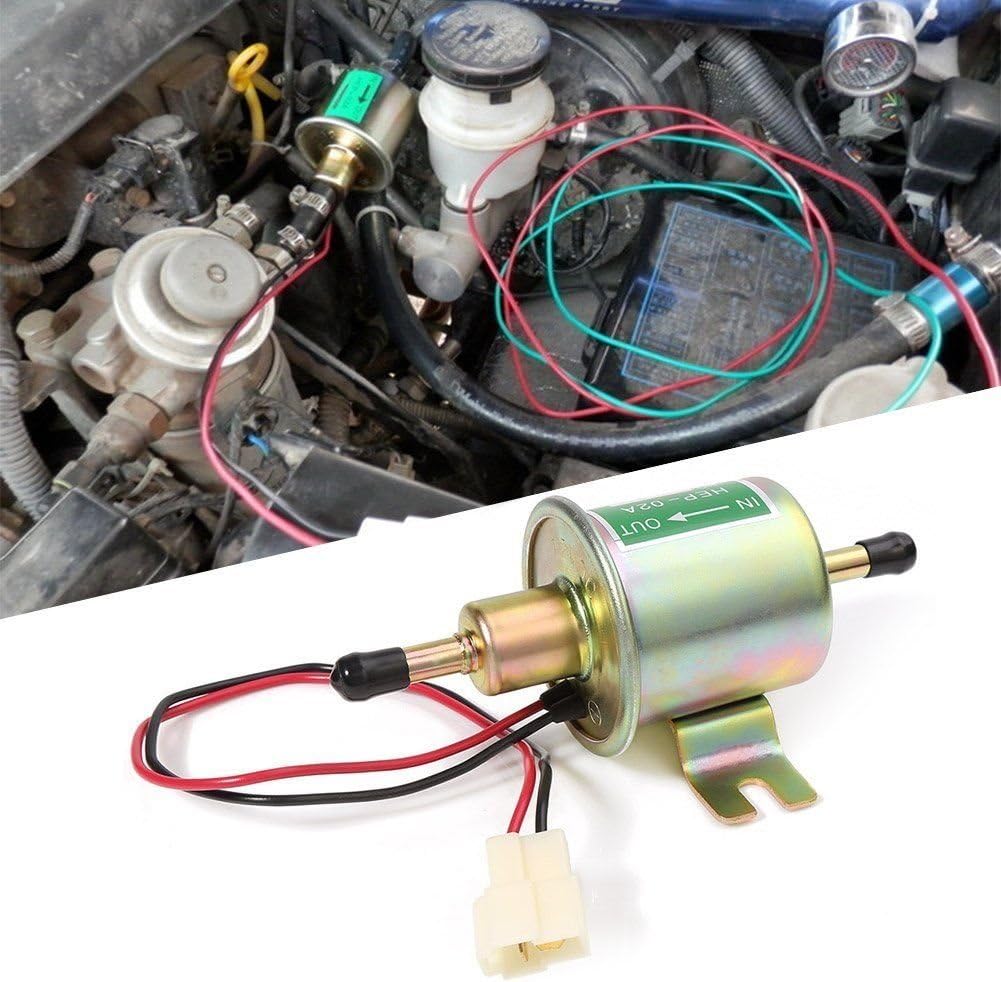 Inline Fuel Pump 12v Electric Transfer Universal Low Pressure Gas Diesel Fuel Pump 2.5-4psi HEP-02A: Automotive