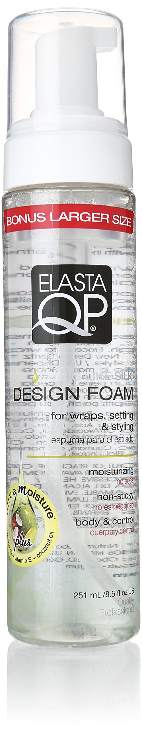 Elasta QP feels like silk Design Foam for wraps, setting & styling