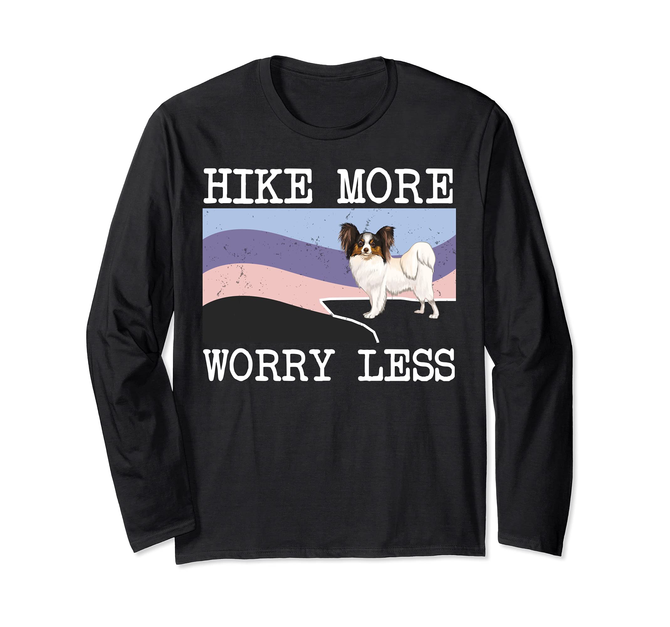 Soft Coated Wheaten Terrier Hike More Worry Less Dog Hiking Long Sleeve T-Shirt
