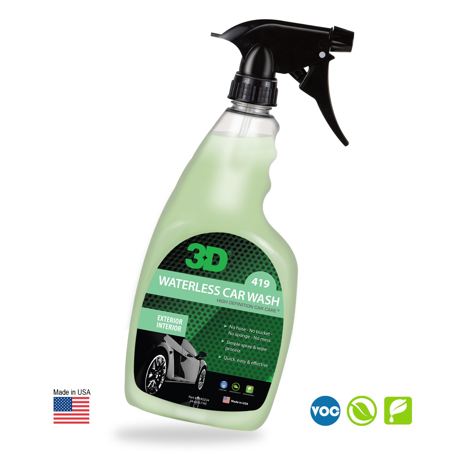 3D Waterless Car Wash 24 oz. Spray On Easy Express