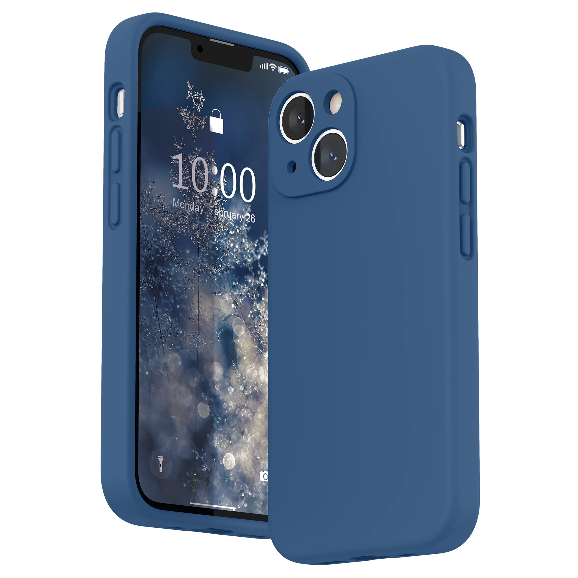 SURPHY Liquid Silicone Case for iPhone 13 mini Case, Individual Protection for Each Lens Shockproof Rubber Full Body Thickened Design for iPhone 13 mini 5.4 inch 2021 (Blue Jay) — image 1