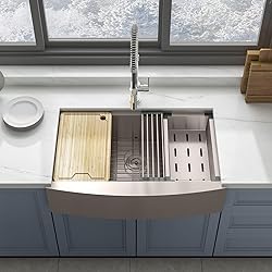Sinber KSS0004S-OK 33" x 21" x 10" Farmhouse Apron