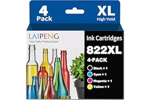 822XL T822XL Ink Cartridges Combo Pack Remanufactured for 822XL T822 822 Ink Cartridges for Workforce Pro WF-3820 WF-3823 WF-