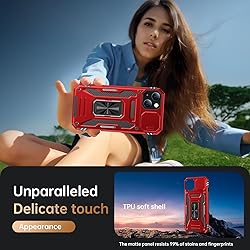 Goodon for iPhone 14 Plus Case with Sliding Camera