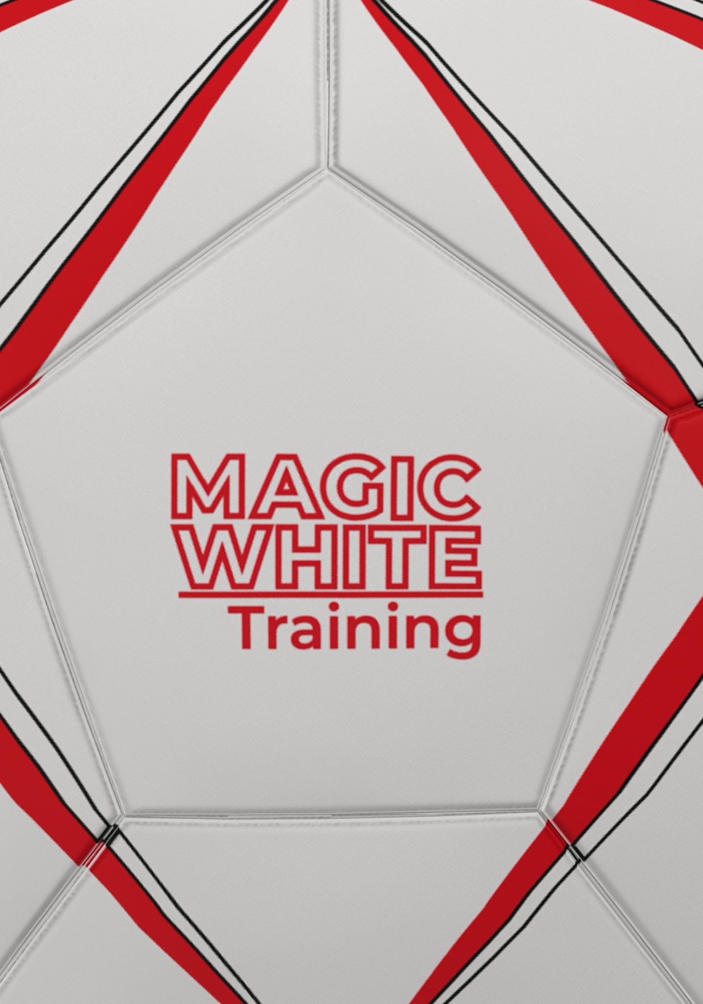 Erima Magic White Training Handball (7202509), weiß/rot, 1 3