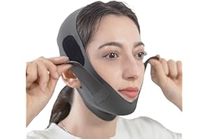 ADRUITE V Line Lifting Mask Chin Strap for Sleeping, Face Lifting Strap, Chin Strap, V Line Mask, Jawline Shaper, Jaw Strap, Double Chin Reducer,Face Lift Tape & Snoring Solution (Black)